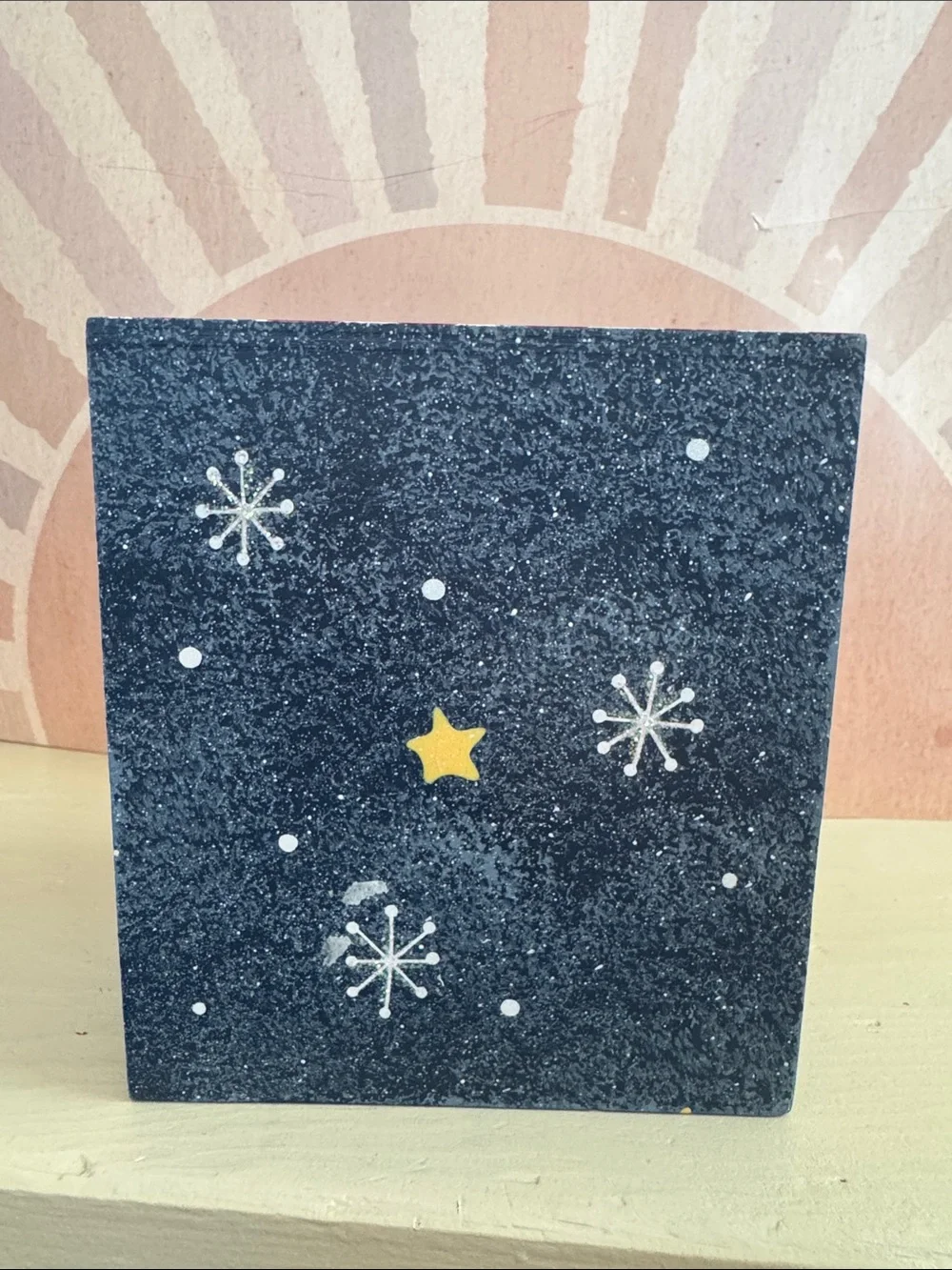 Snowman Holiday Square Box Tissue Holder with Starlight Starbright Rhyme